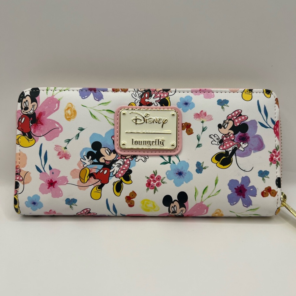 Loungefly Mickey and Minnie Floral Design Wallet. Brand new, without tags.